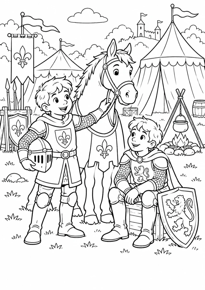 Le camp des chevaliers