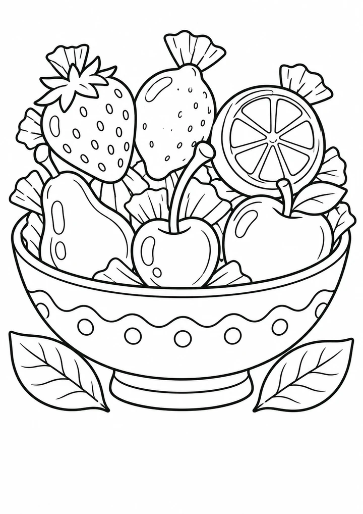 Le bol de bonbons fruités