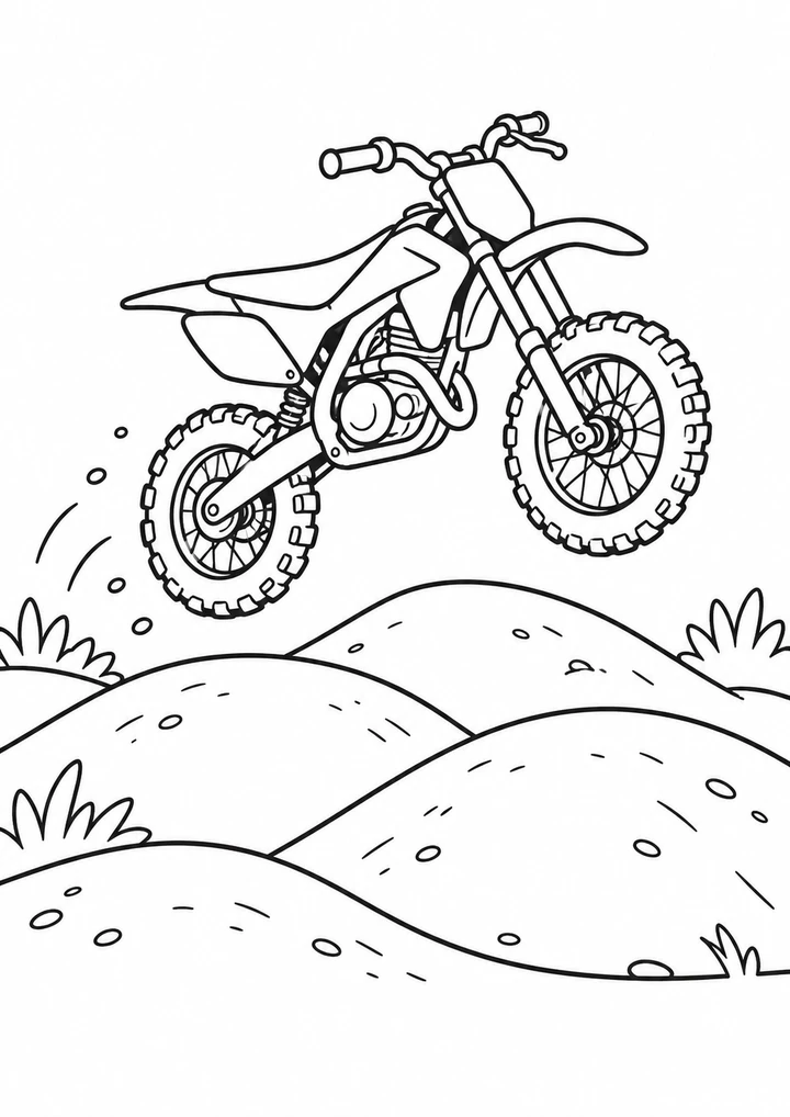 La mini-moto sur la piste douce