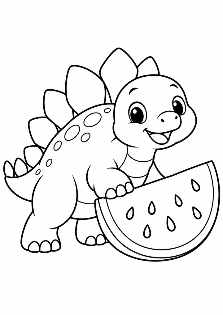 Le dinosaure et la pastèque