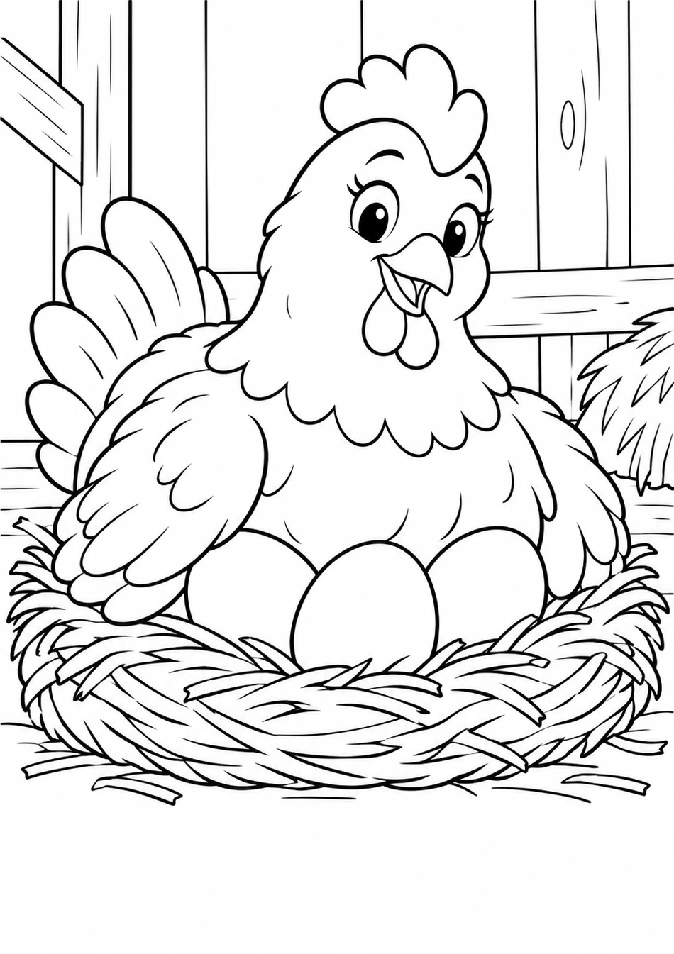 La poule au nid