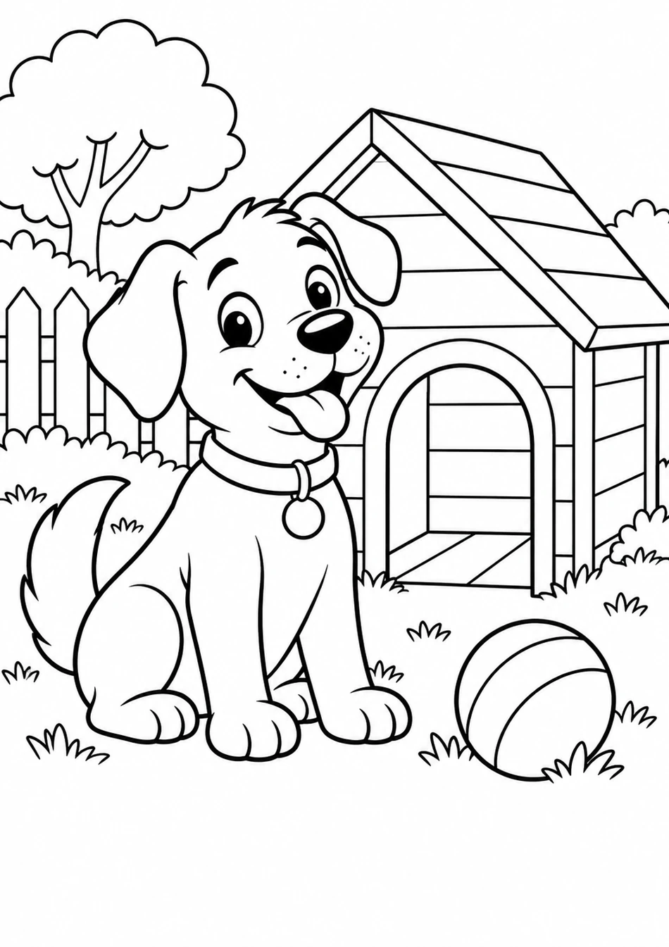 Le chien dans sa niche