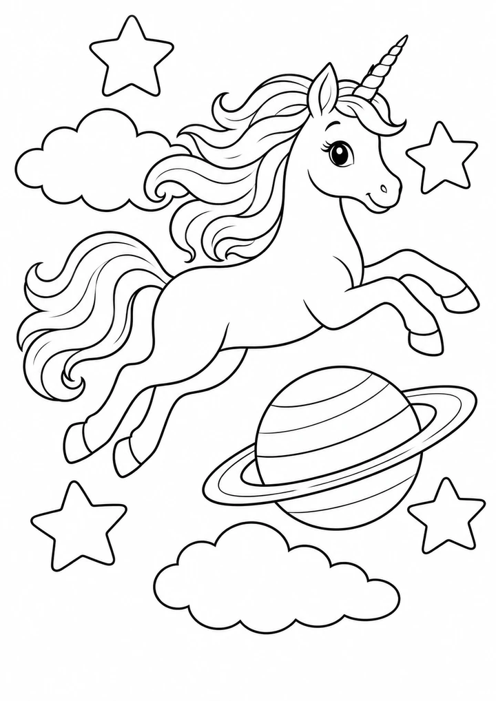 La licorne dans les étoiles