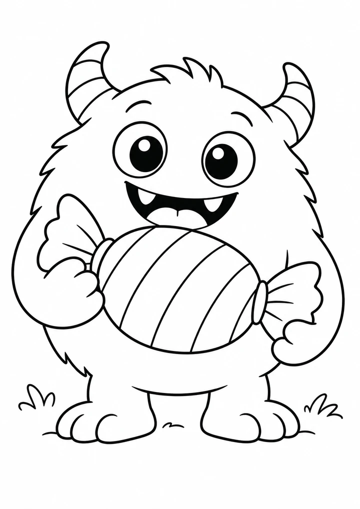 Le caramel du petit monstre