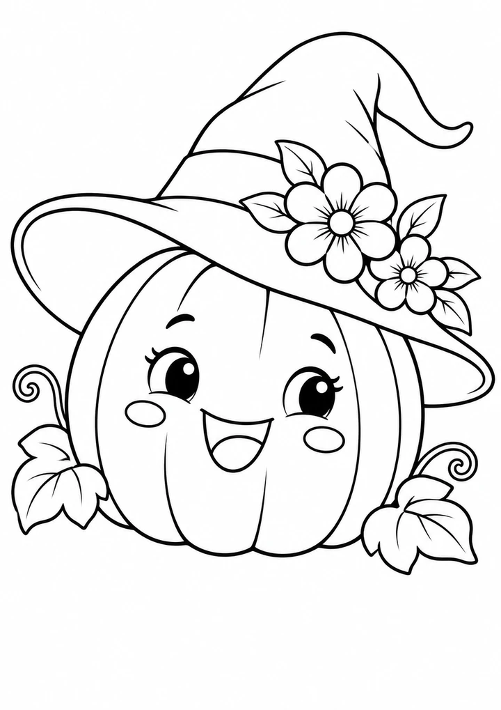 La citrouille au chapeau fleuri