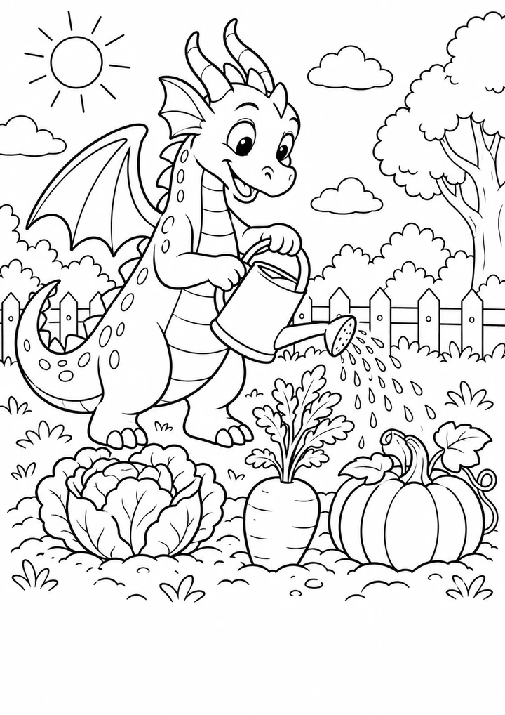 Le dragon dans le potager