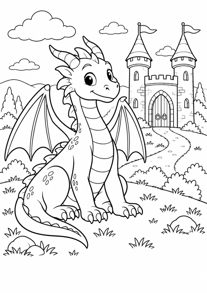 Le dragon gardien du château