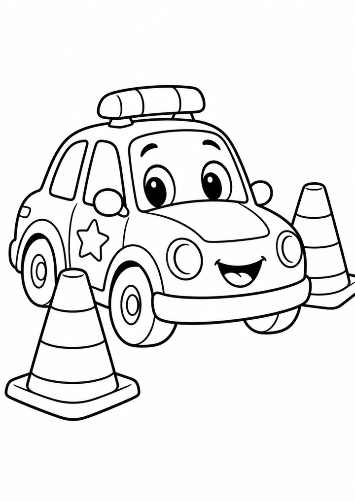 Le cône et la voiture