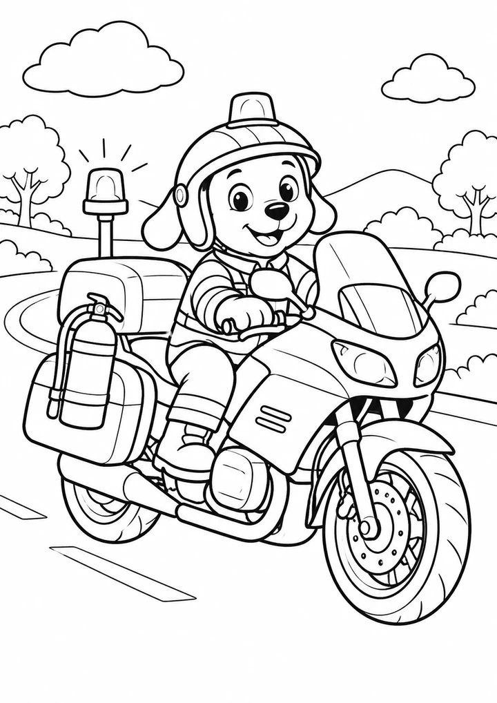 La moto des pompiers
