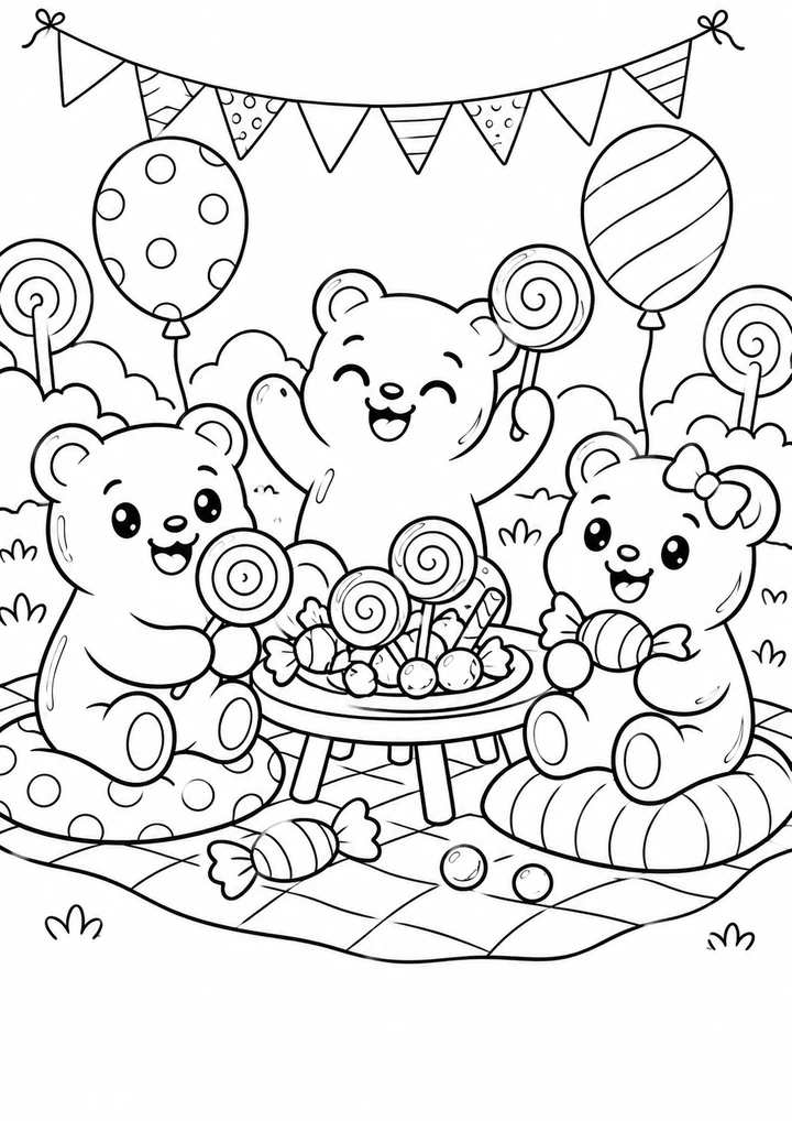 La fête des oursons en bonbon