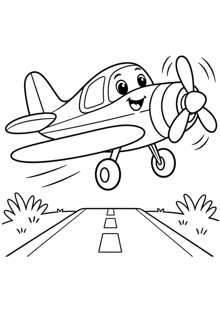 Le décollage du petit avion