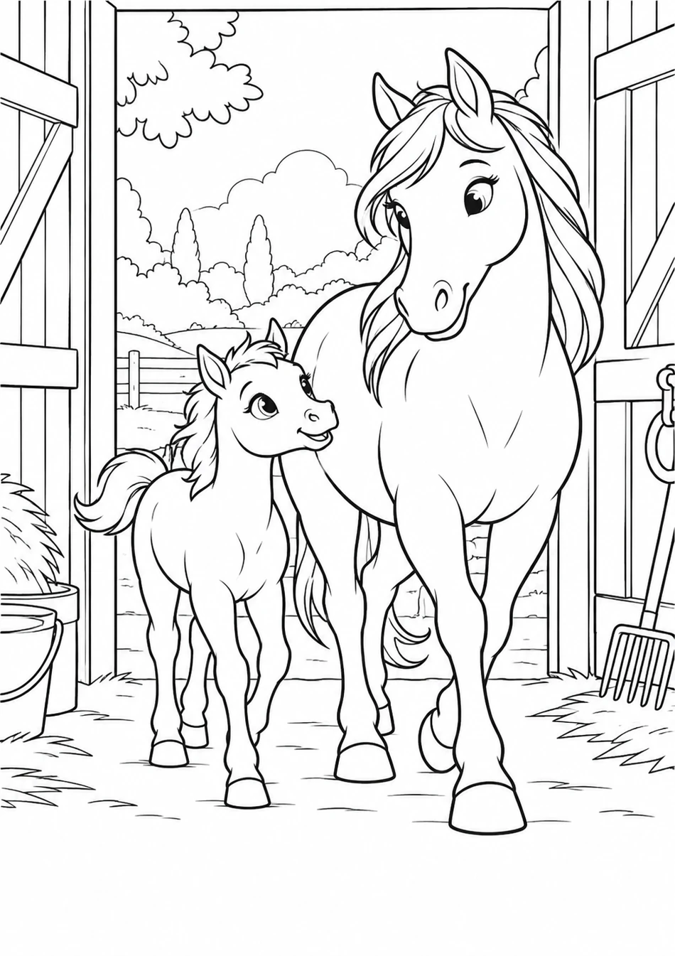 La sortie des chevaux