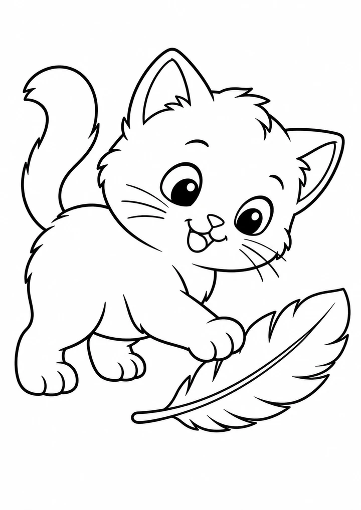 Le chaton et la plume