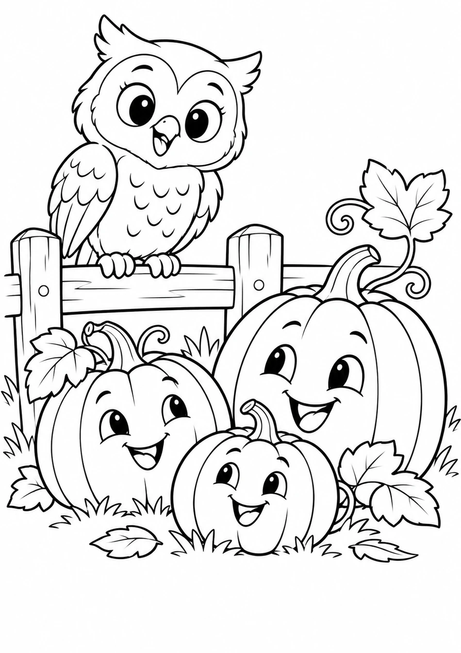 Le hibou et les citrouilles