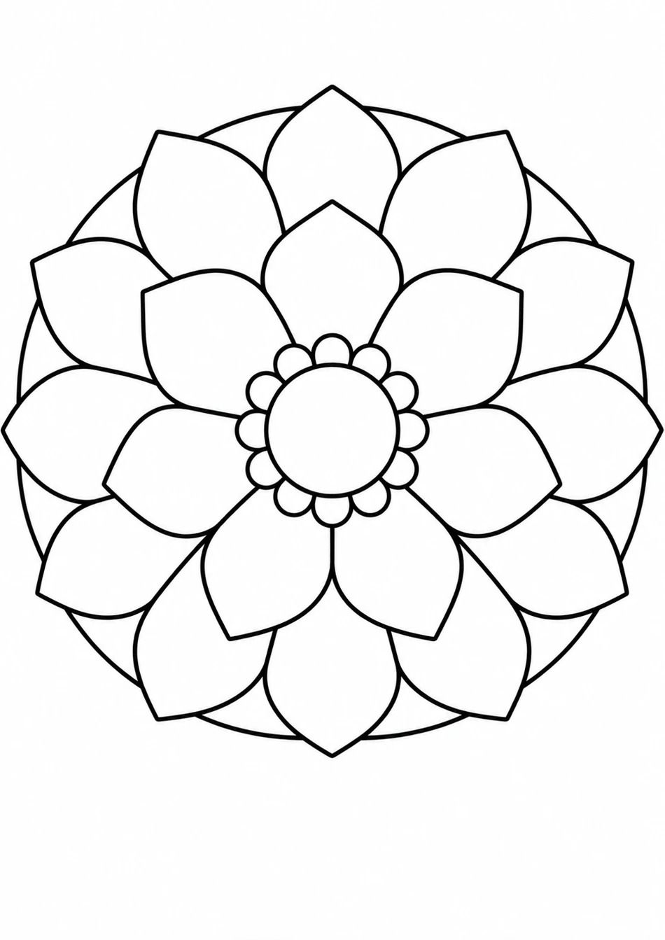 Le mandala des fleurs faciles