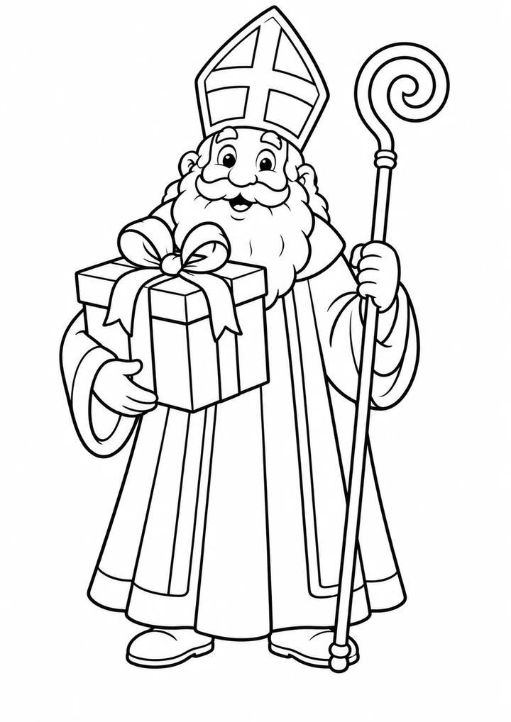 Saint-Nicolas et son cadeau