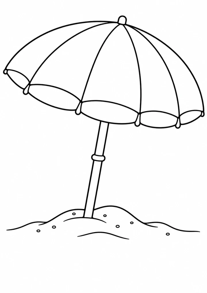 Le parasol sur le sable