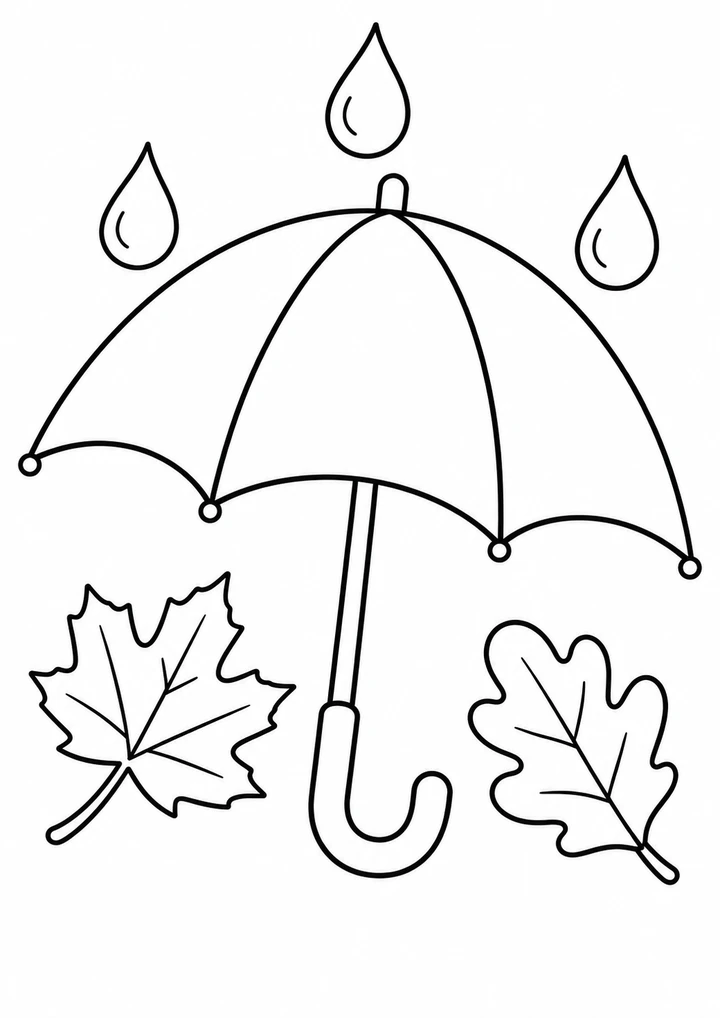 Le parapluie et les gouttes