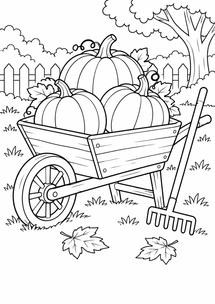 La brouette de citrouilles