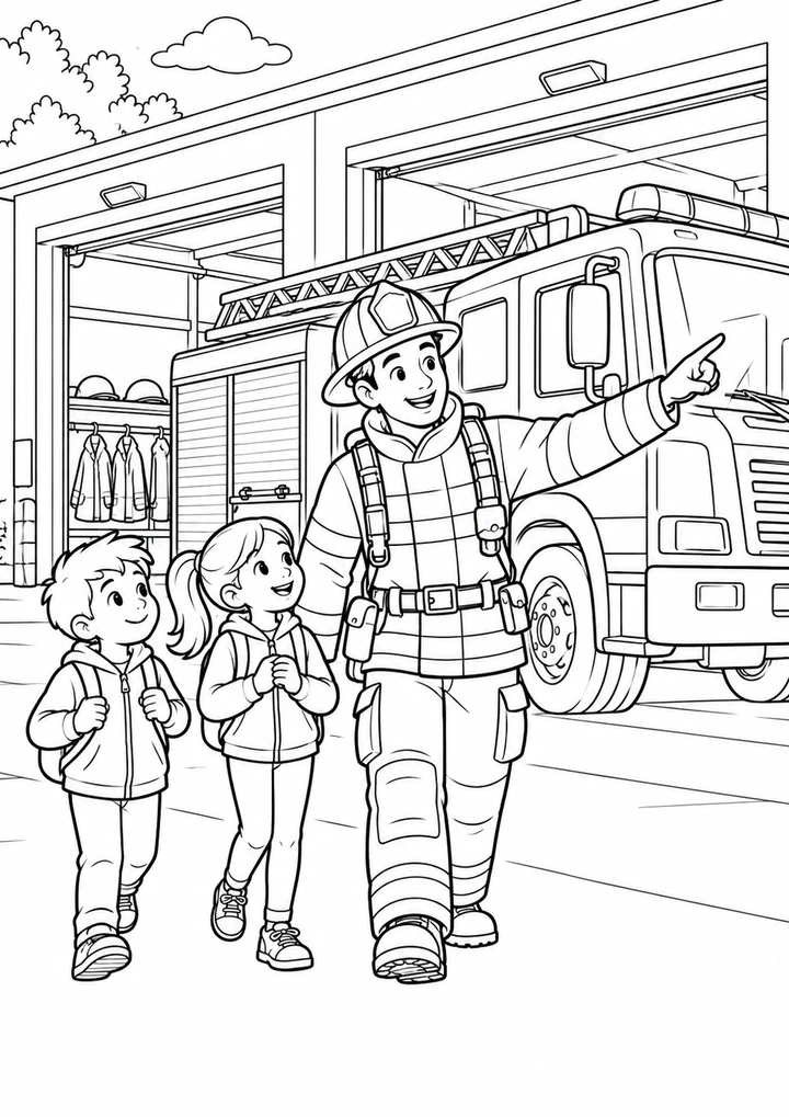 La visite de la caserne avec les enfants