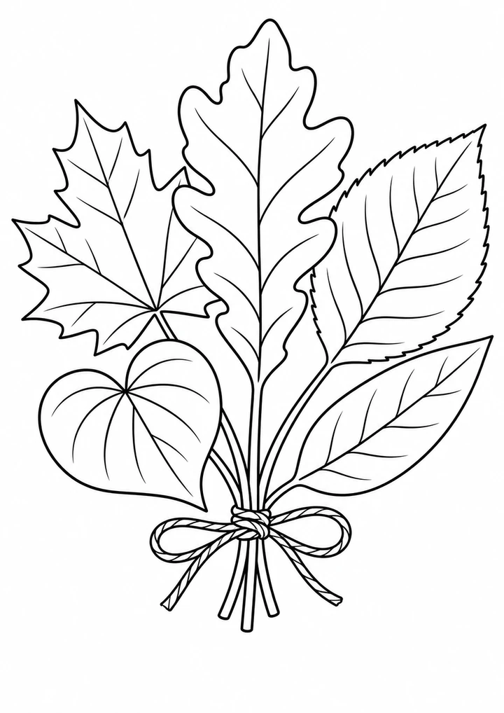 Le bouquet de feuilles différentes