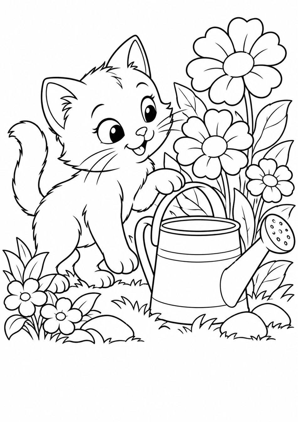 Le chat et l’arrosoir