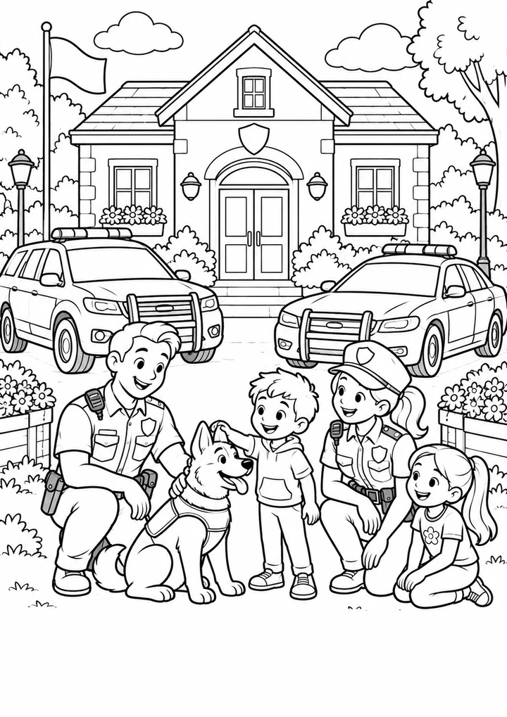 Le poste de police du village