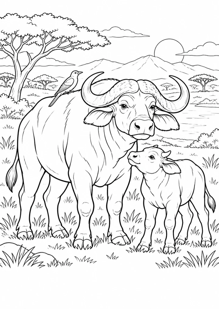 Le buffle de la savane