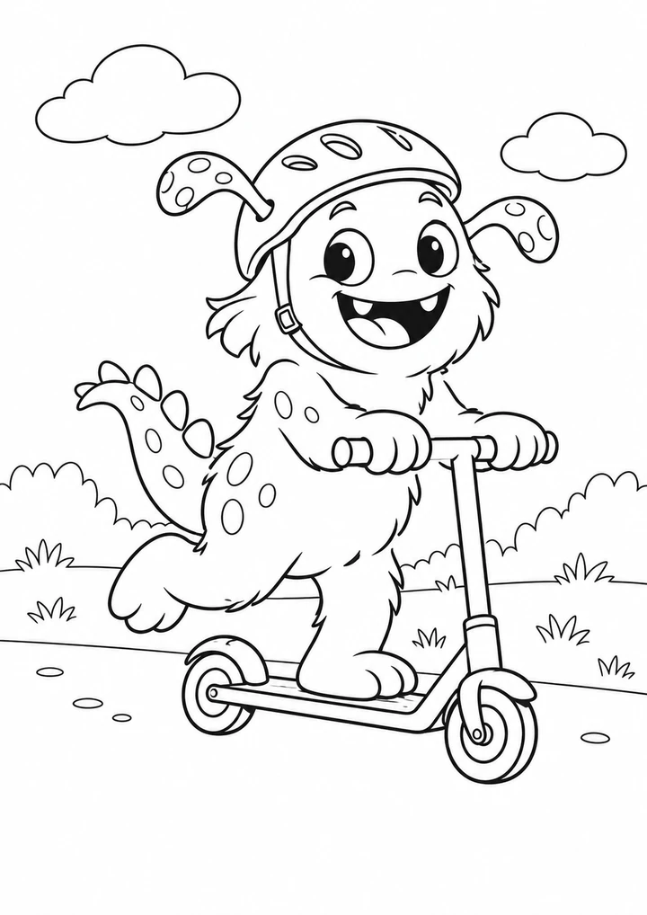 Le monstre à trottinette