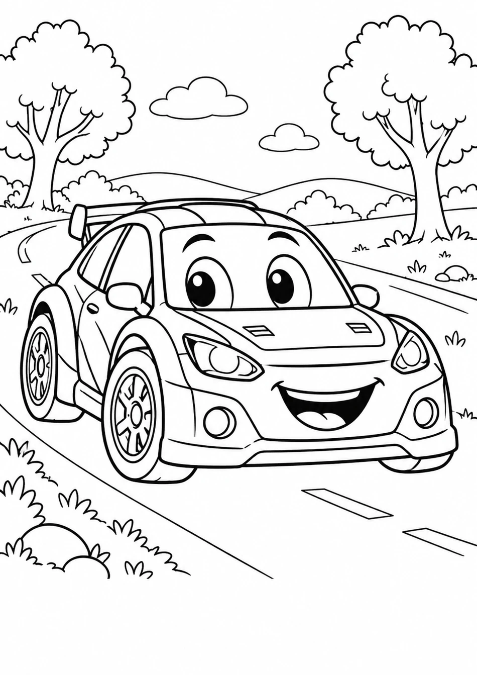 La voiture de rallye