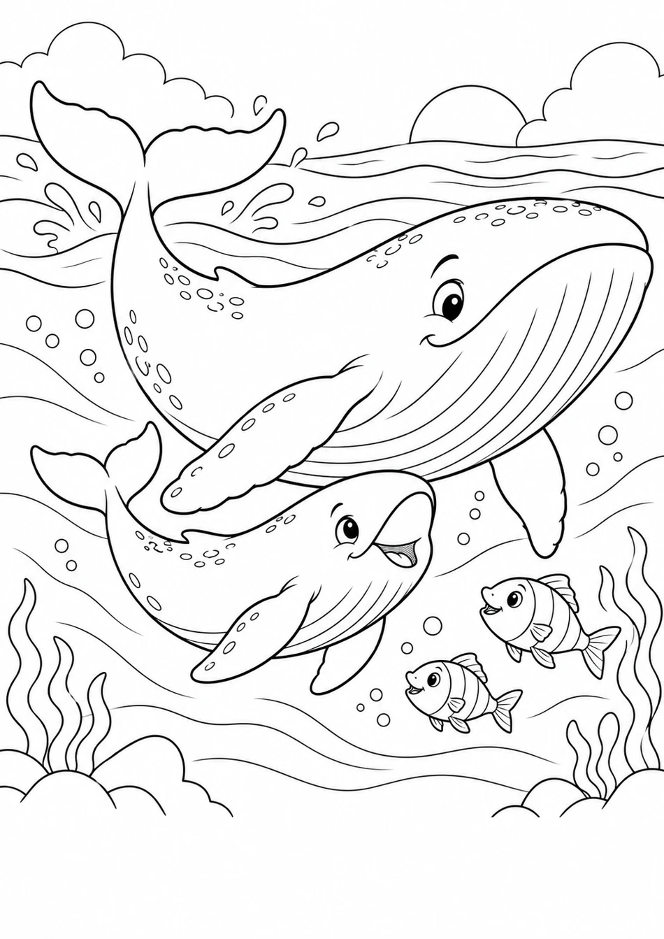La baleine et son petit