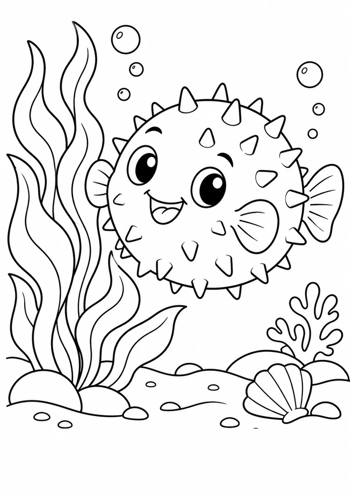 Le poisson-globe timide