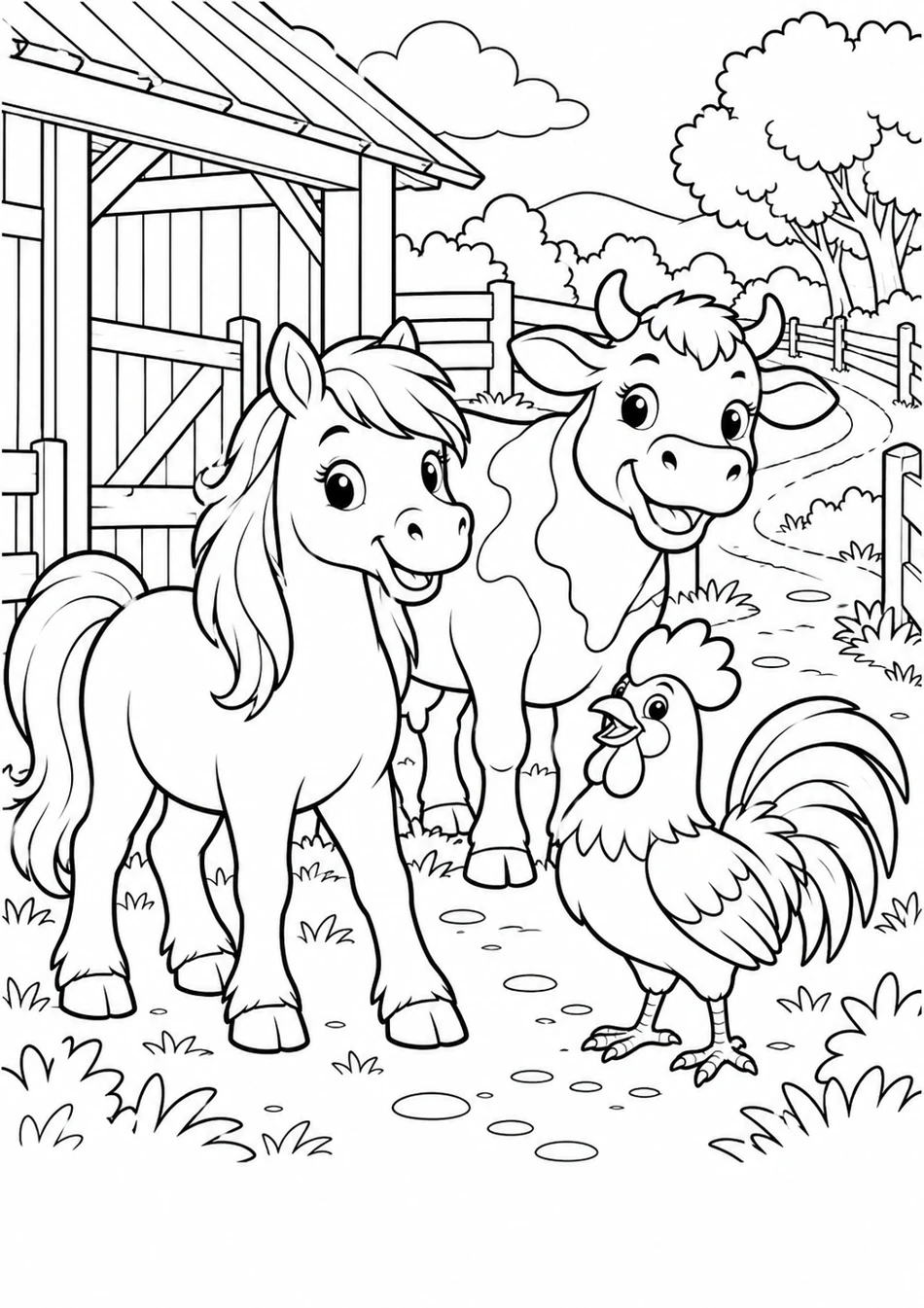Le matin à la ferme