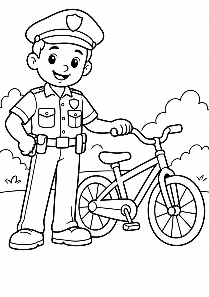 Le vélo du policier