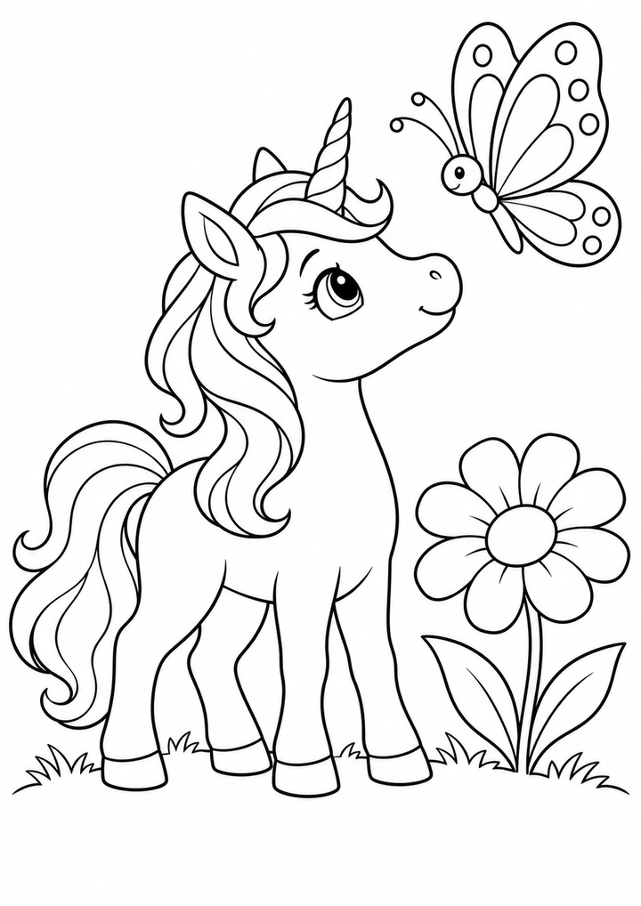 La licorne et le papillon