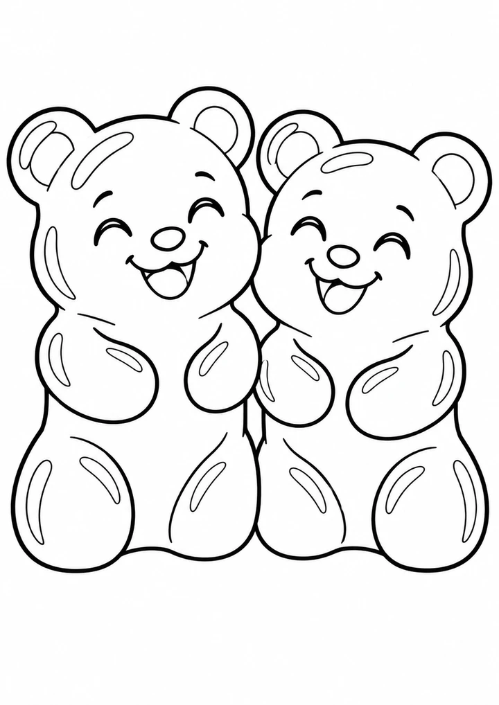 Les deux oursons en bonbon