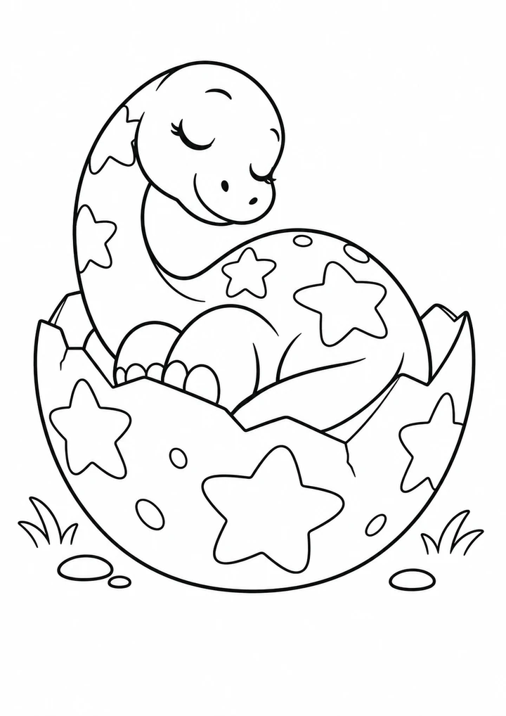 Le dinosaure dans sa coquille
