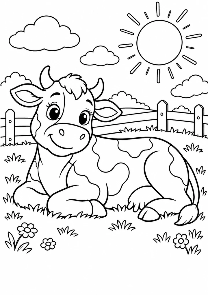 La vache au bain de soleil