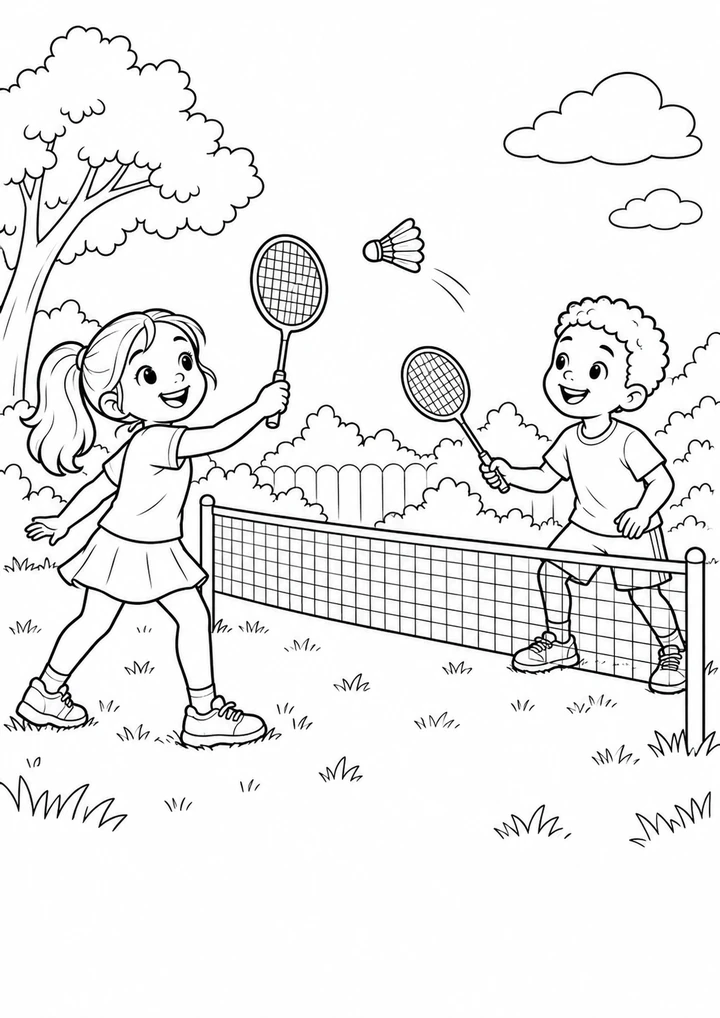 La partie de badminton