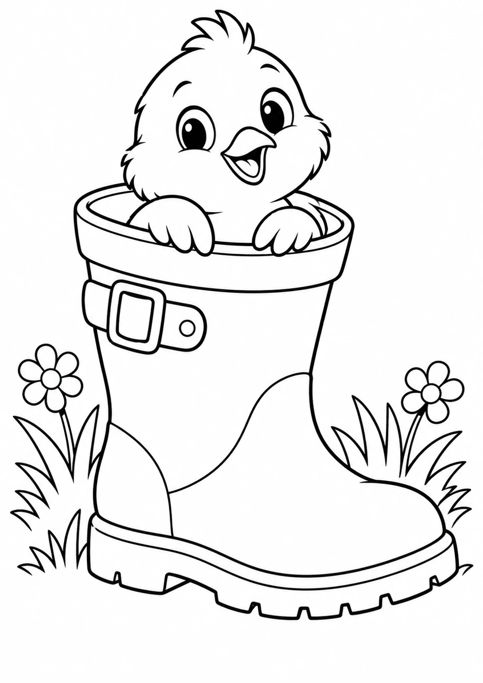 Le poussin dans la botte