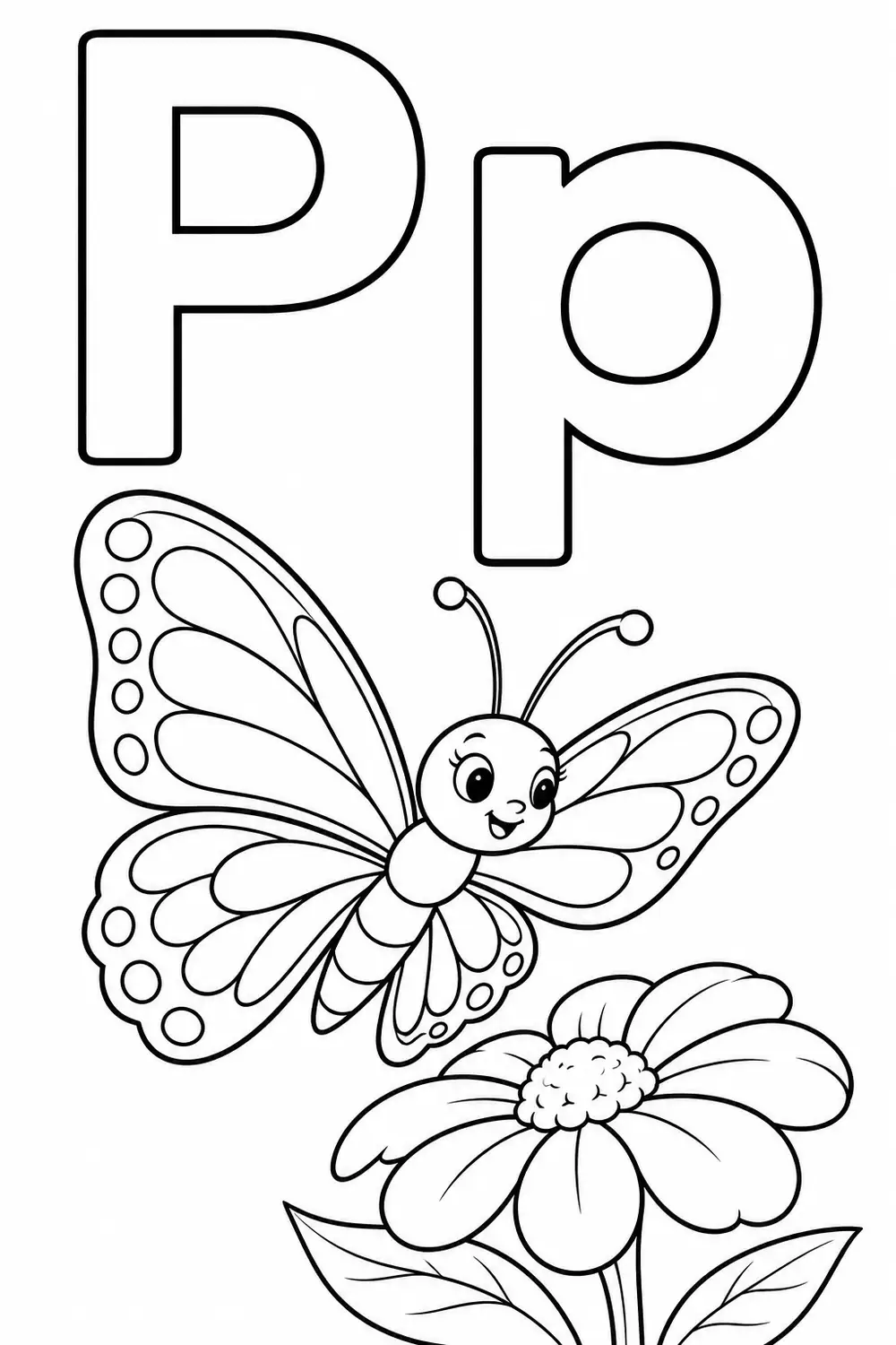 Lettre P comme papillon
