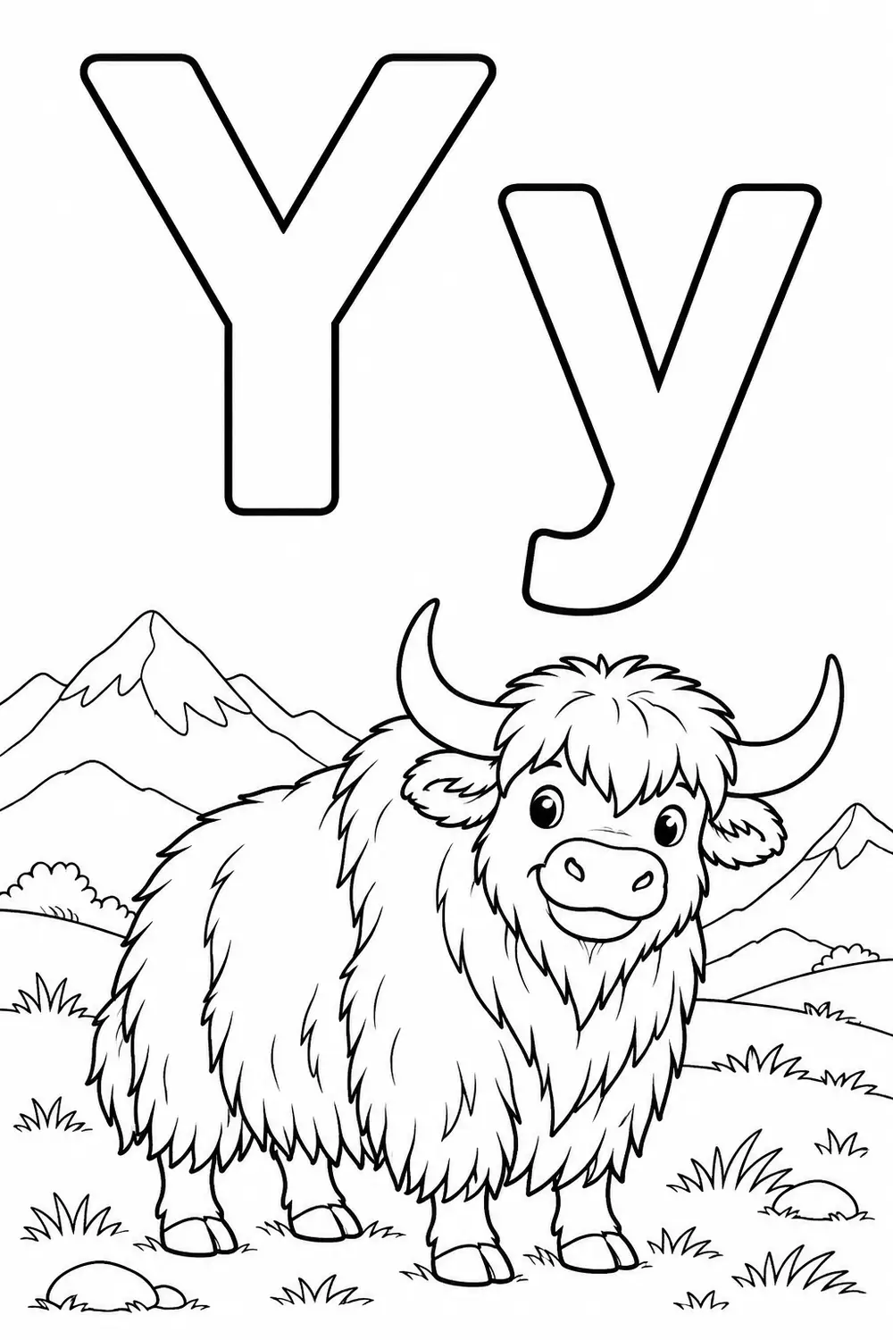 Lettre Y comme yack