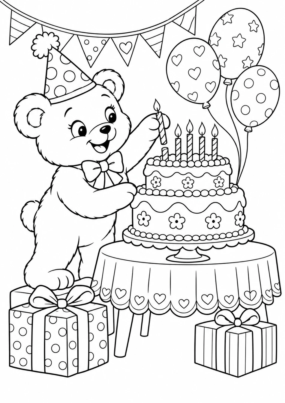 L’ourson prépare son anniversaire
