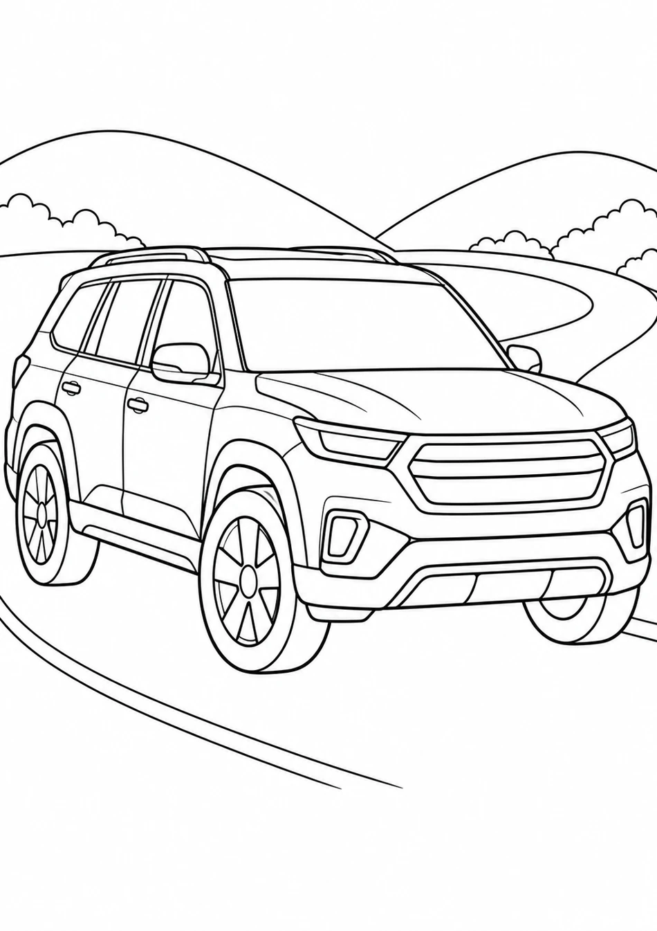Le SUV sur la route