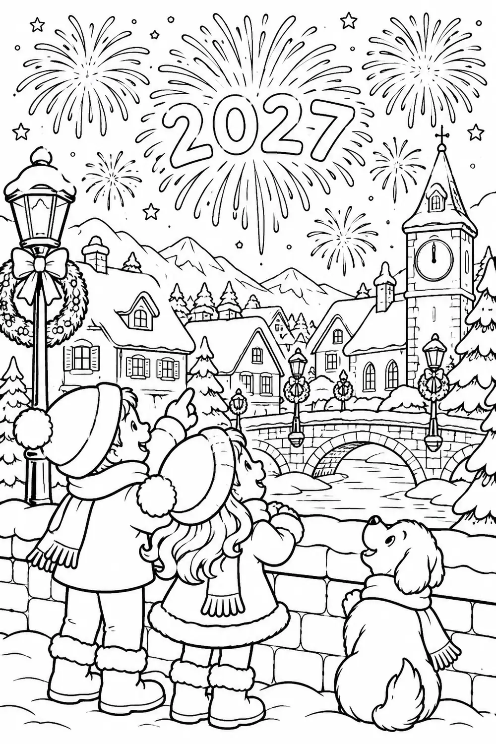 Village d’hiver et feu d’artifice
