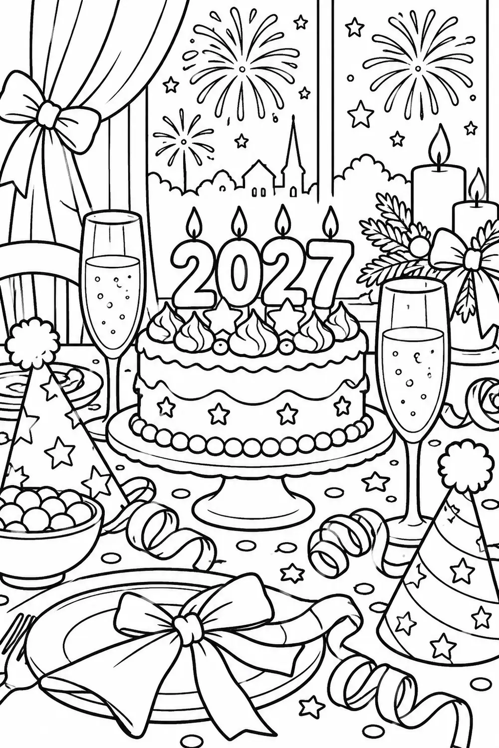 Table de fête du nouvel an