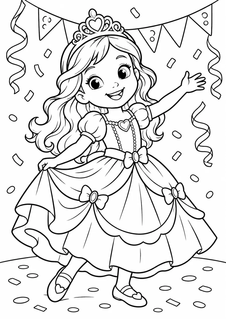 Une petite princesse costumée
