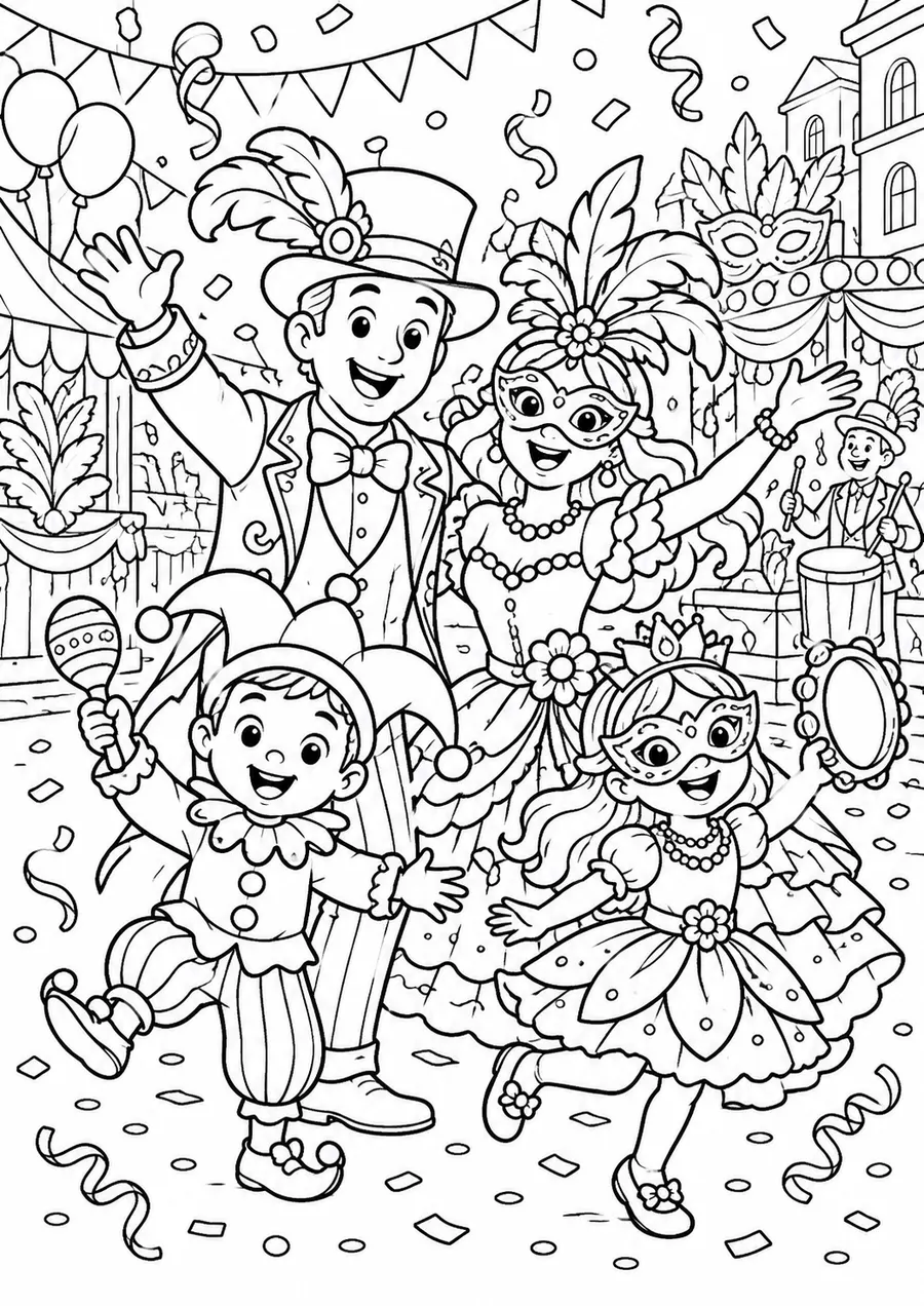 Une famille costumée