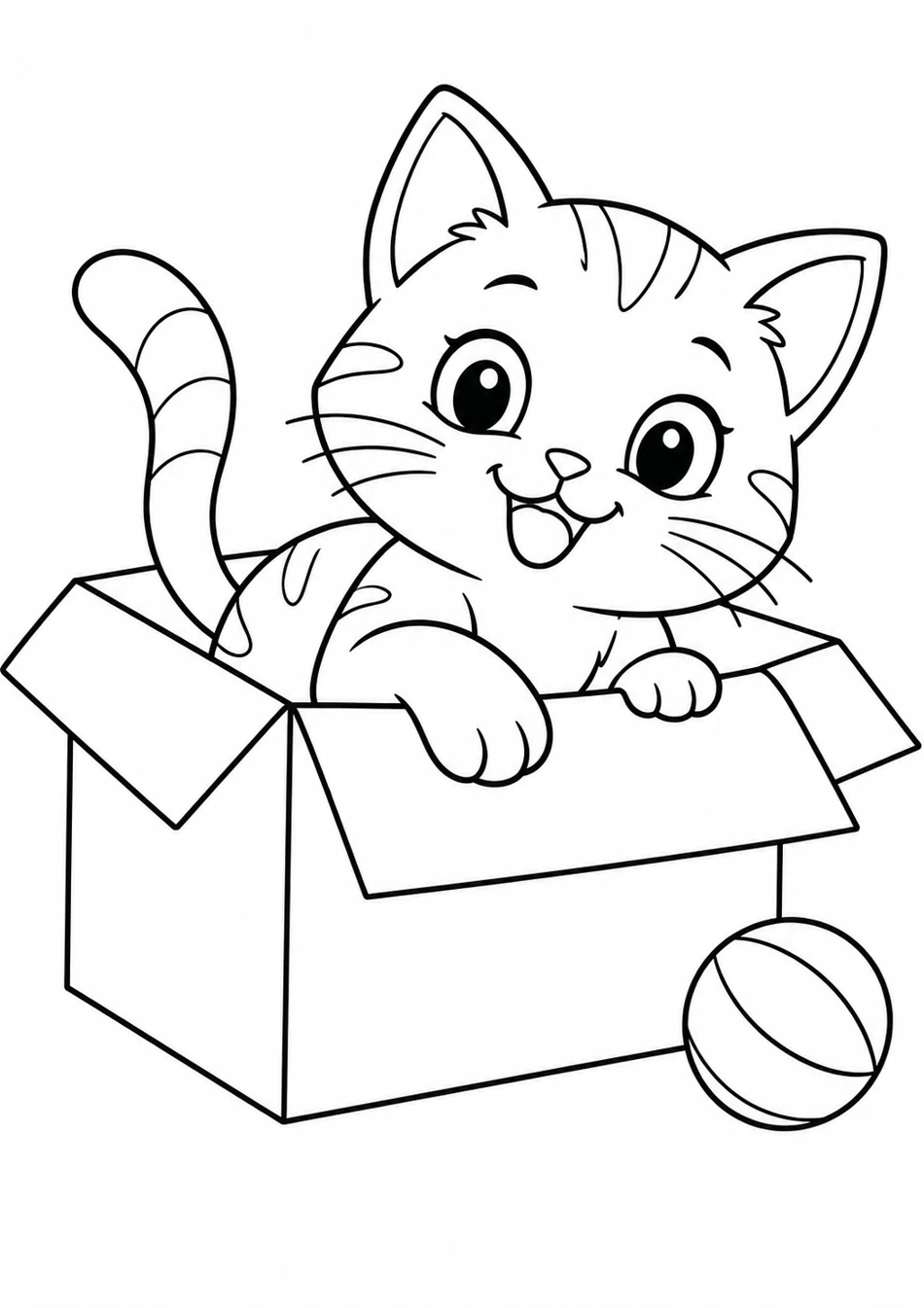 Le chat dans le carton