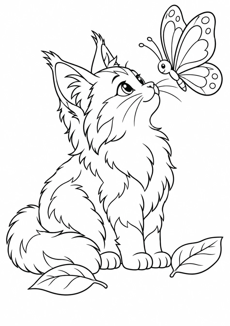 Le chat et le papillon
